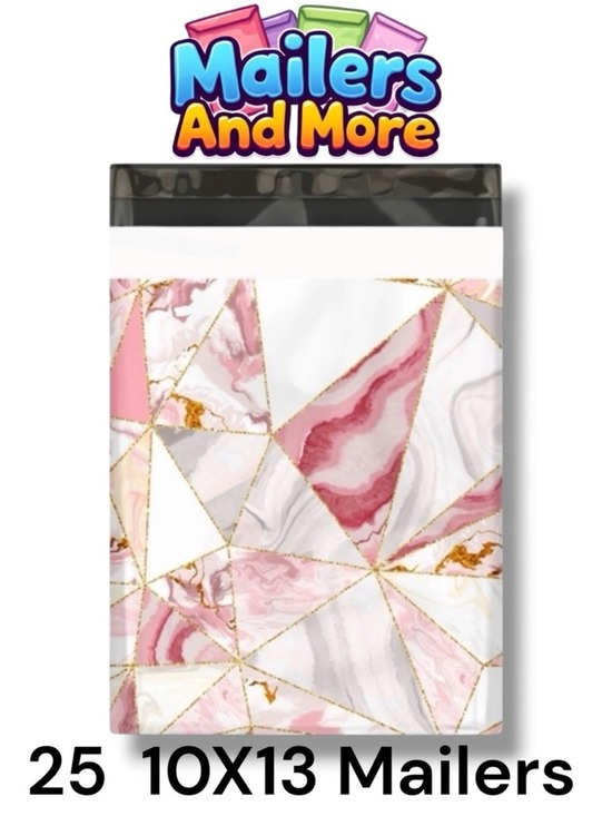 Other - 25 10X13 Poly Mailers, Pink Marble, Shipping Envelopes, PRICE IS FIRM